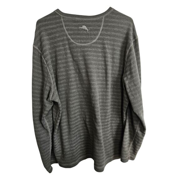 Tommy Bahama Sweater Knit Sweater Men Gray Striped Sweater Men Pullover Sweater - Picture 7 of 7